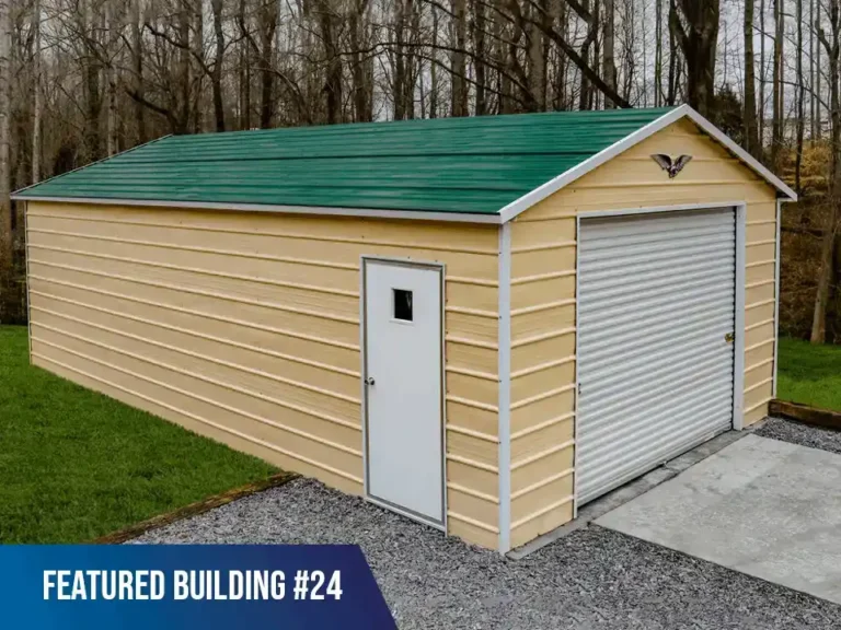 12x30x8 Metal Garage