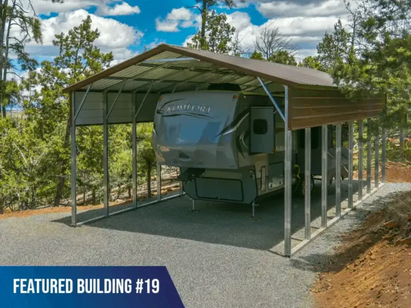 18x40x14 Vertical Roof RV Carport