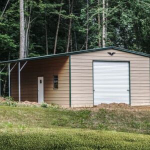 46x30x11/8 Metal Garage - Vertical Roof