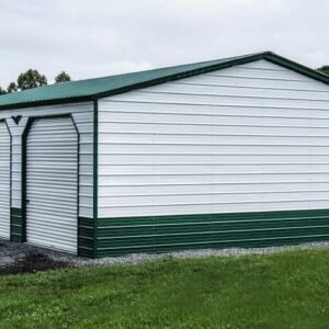 30x40x11 Metal Garage - Vertical Roof