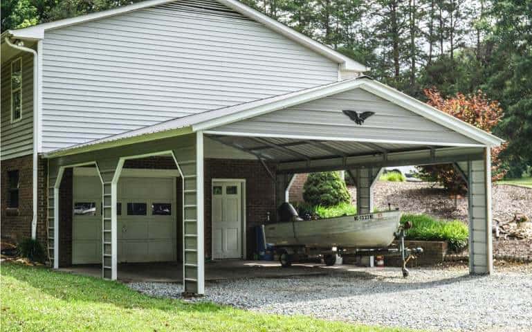  TWO CAR  CONNECTED CARPORT