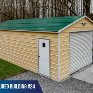 12x30x8 Boxed Eave Roof Metal Carport