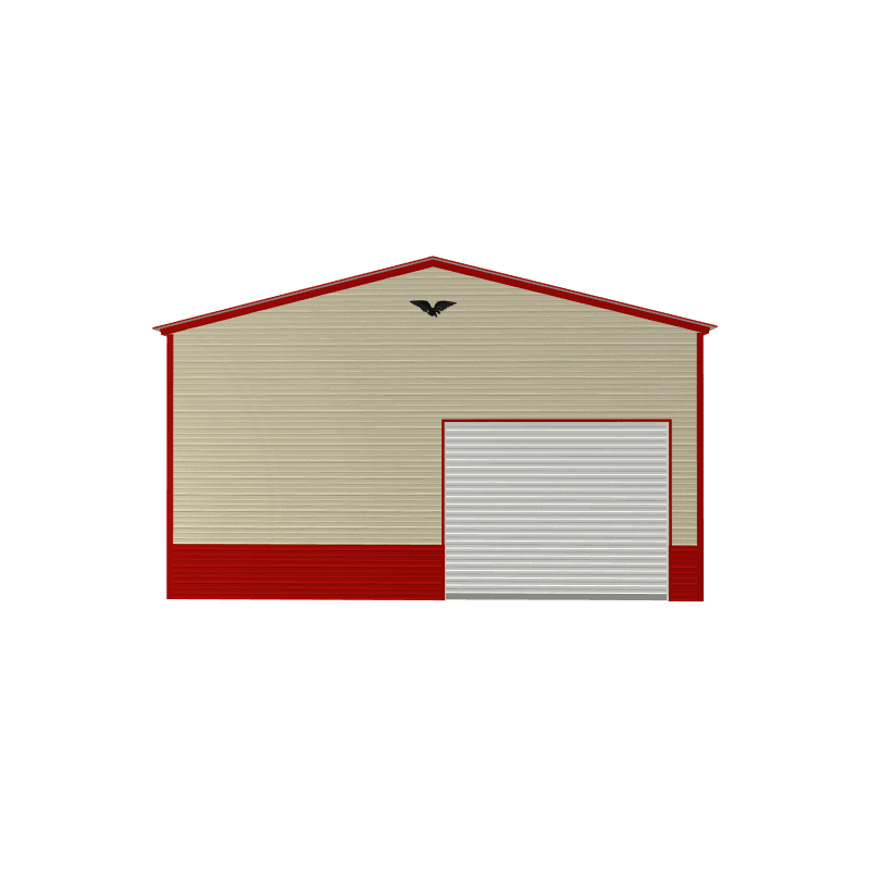24x30x12 Vertical Roof Metal Garage