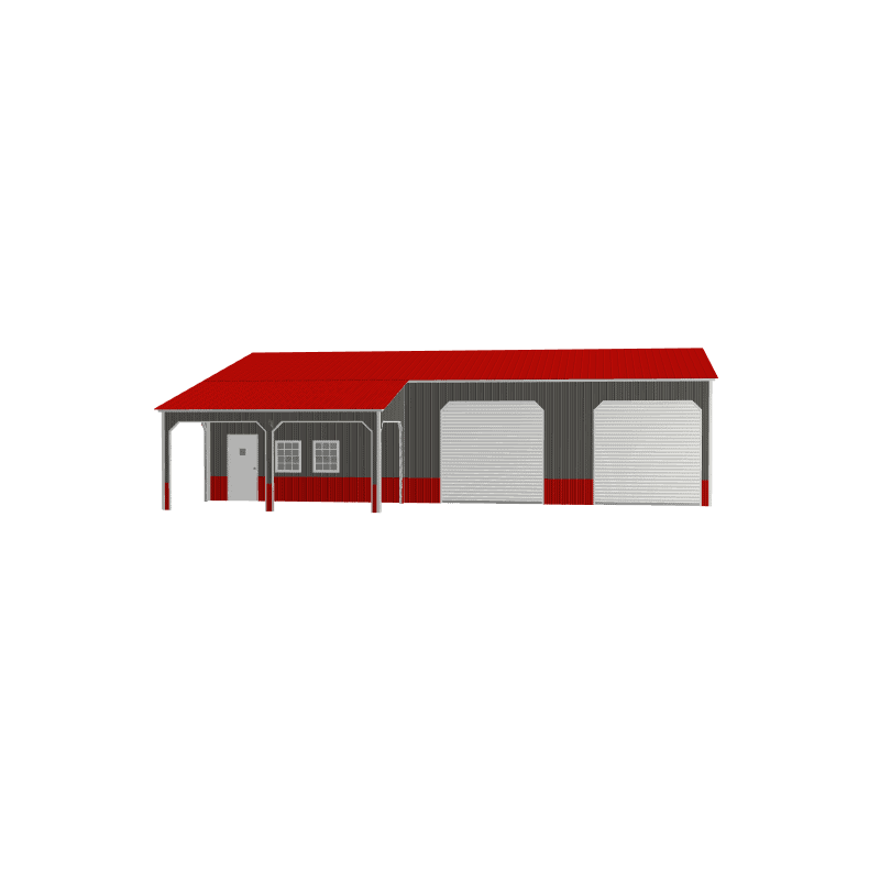 54x505x12/9 Vertical Roof Triple Wide Garage