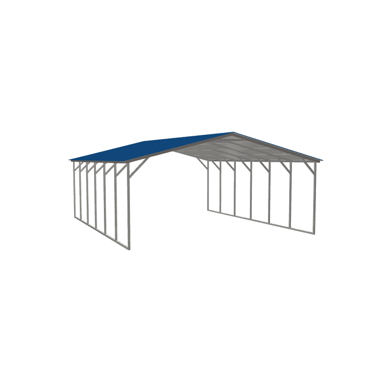 24x30x9 Vertical Roof Metal Carport