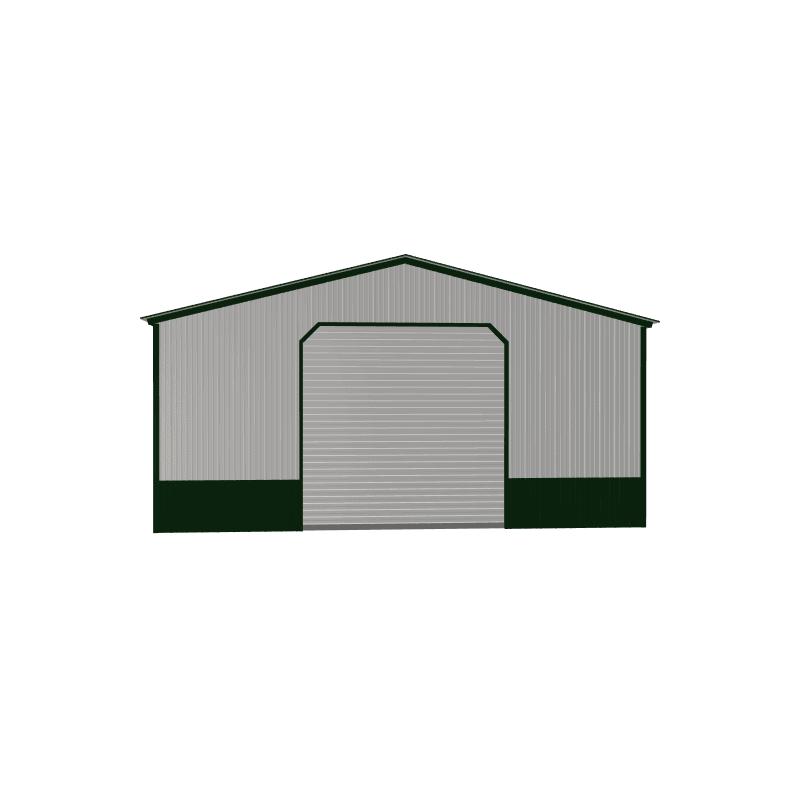 24x35x10 Vertical Roof Metal Garage