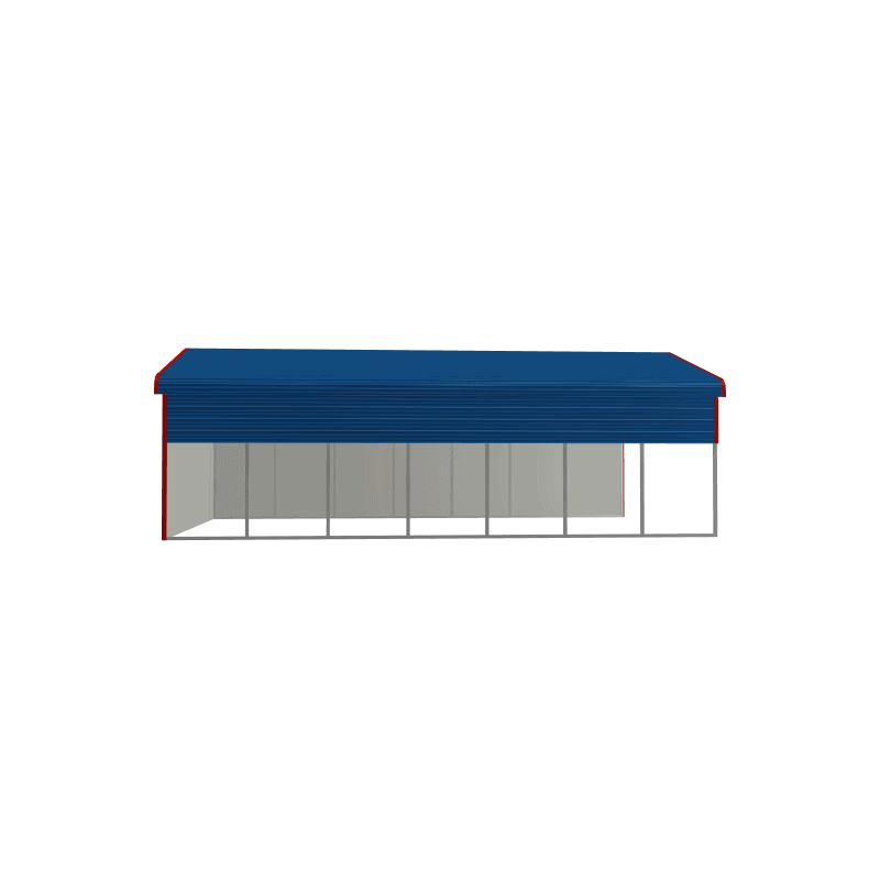 24x35x9 Regular Roof Metal Carport
