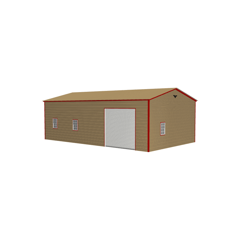 24x40x12 Vertical Roof Metal Garage