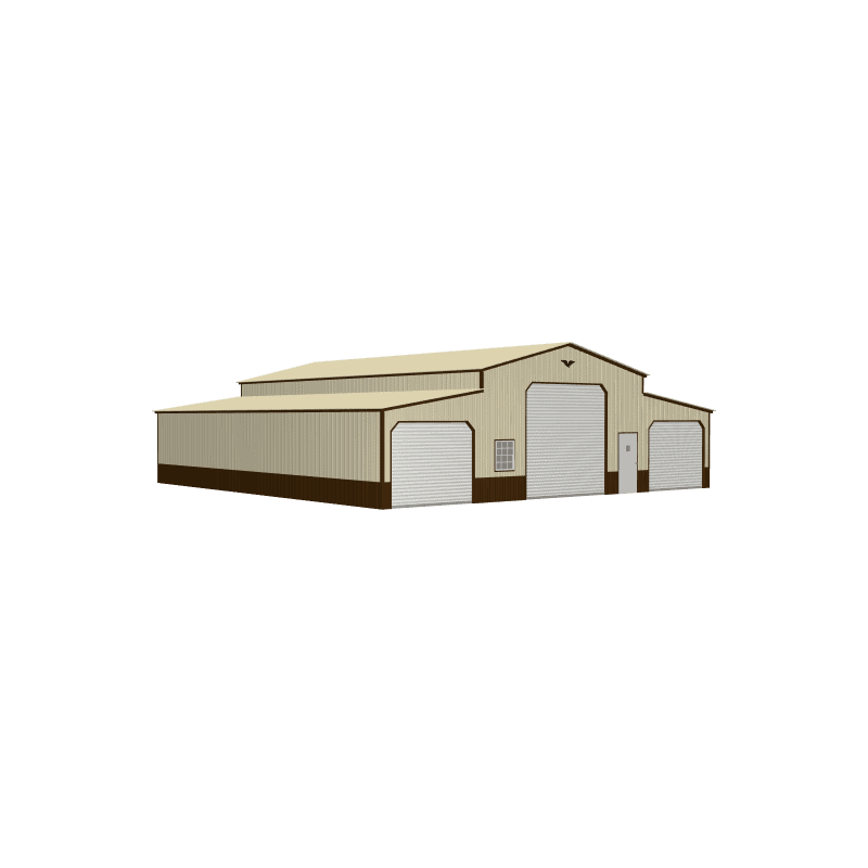 48x50x13/9 Vertical Roof Metal Horse Barn