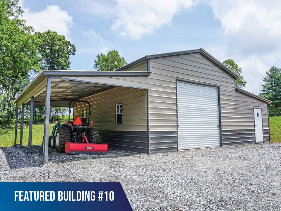 42x30x12/8 Vertical Roof Metal Horse Barn
