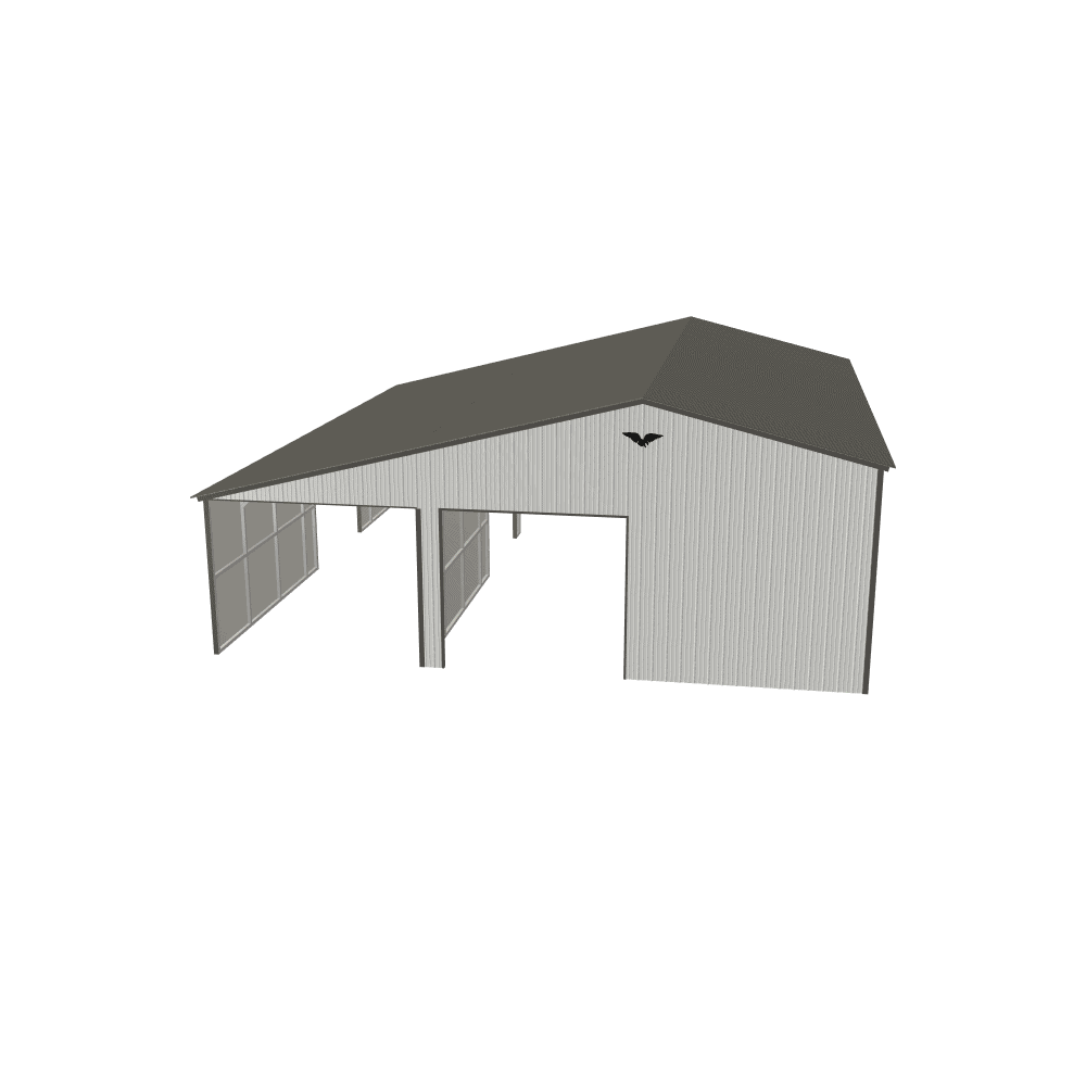 36x40x12/9 Vertical Roof Agricultural Building