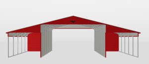 boxed eave roof metal barn