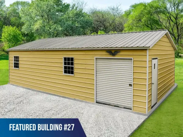 20x35x8 Vertical Roof Metal Carports