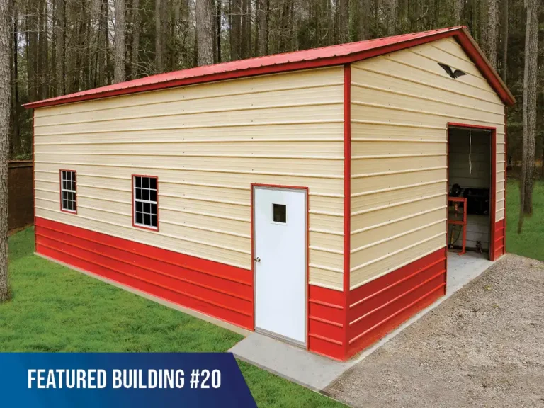 24x30x12 Vertical Roof Metal Garage