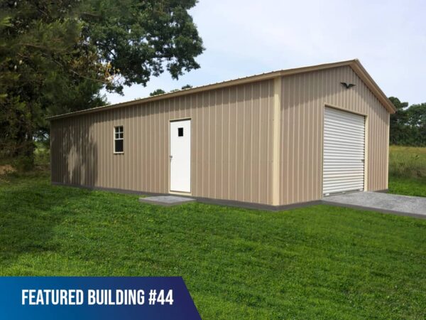 24x40x10 Vertical Roof Metal Carport