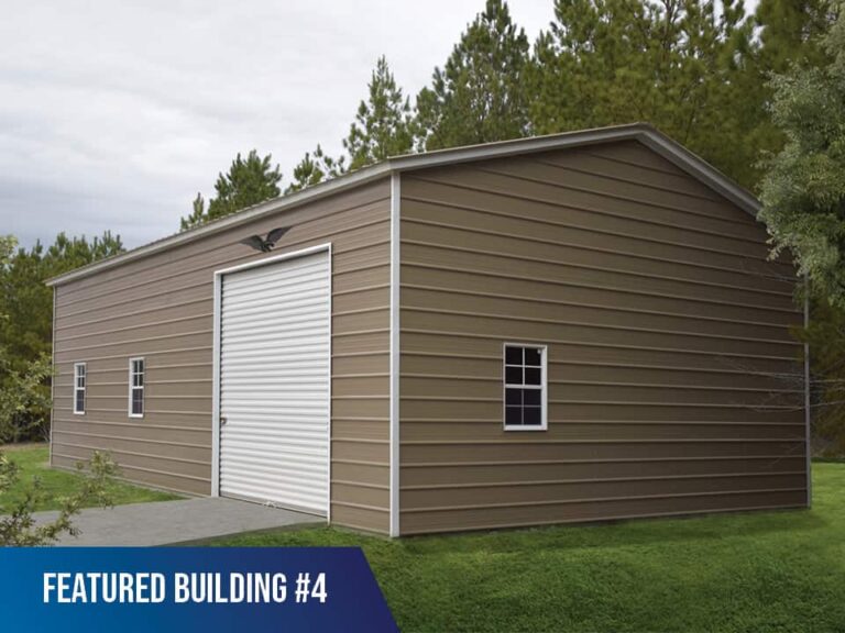 24x40x12 Vertical Roof Metal Garage