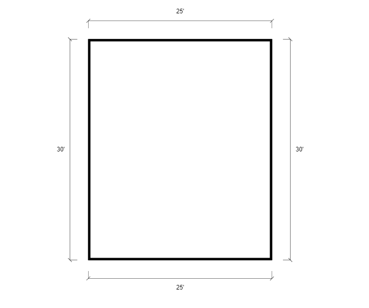 30x25x8 Vertical Roof Triple Wide