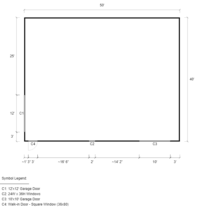 40x50x13 Commercial Building