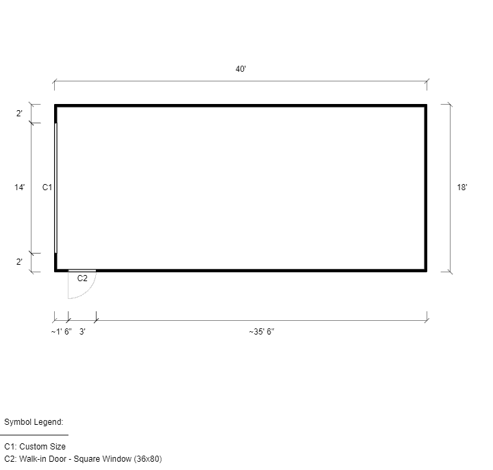 18x40x14 RV Carport