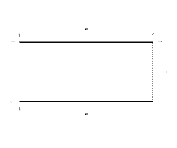 18x40x14 Vertical Roof RV Carport