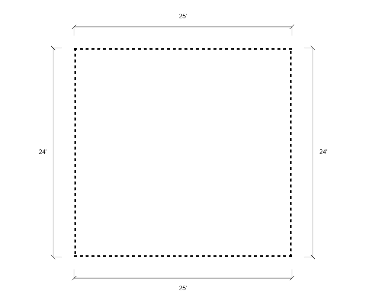 24x25x9 Single Carport