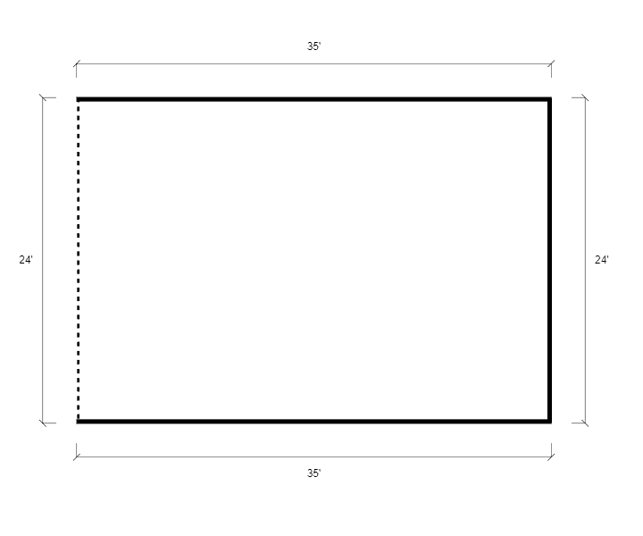 24x35x9 Metal Carport