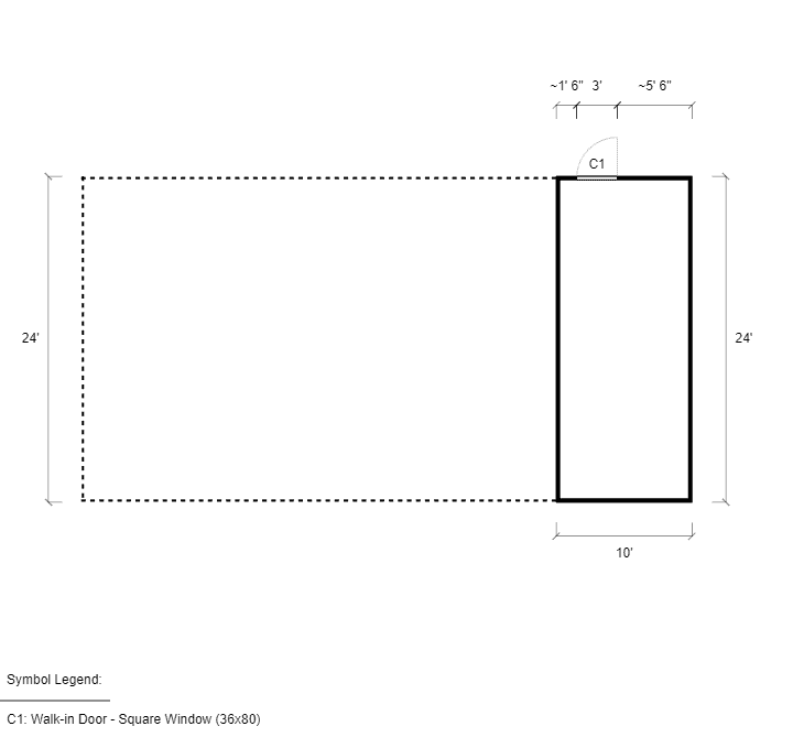 24x45x13 Vertical Roof Combo