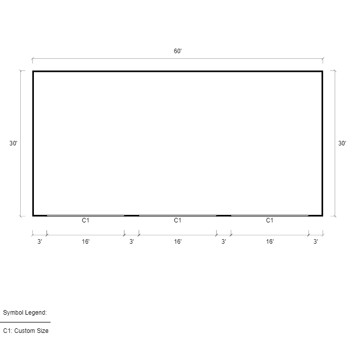 30x60x14 Vertical Roof Storage Equipment Building