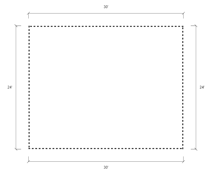 24x30x7 Metal Carport