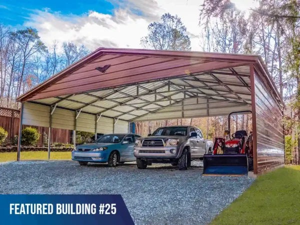 30x25x8 Vertical Roof Triple Wide