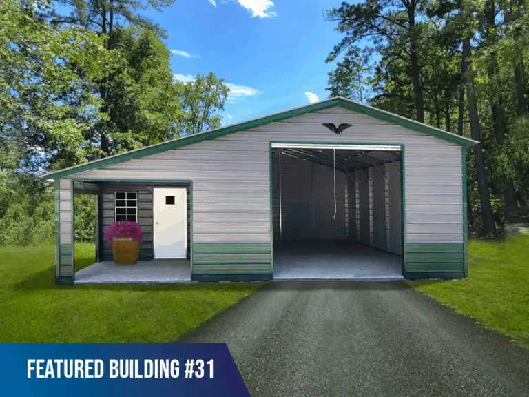 30x30x10/7 Vertical Roof Metal Carport