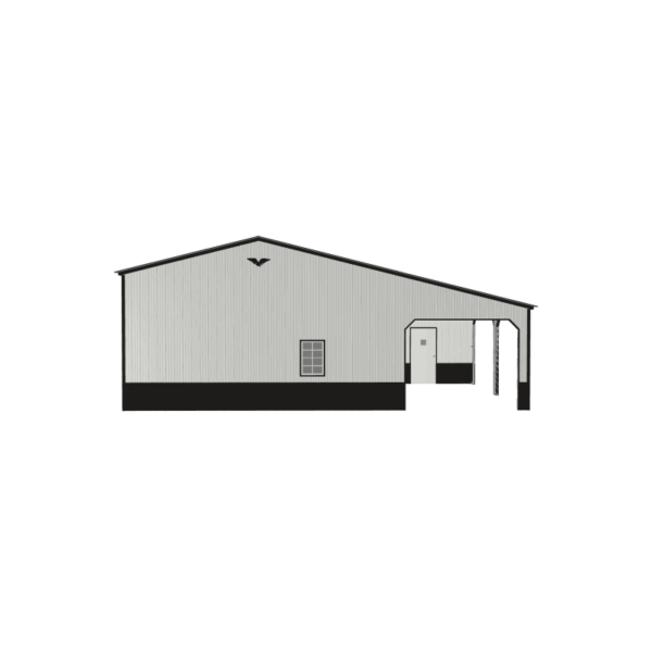 36x40x12/9 Vertical Roof Metal Carport