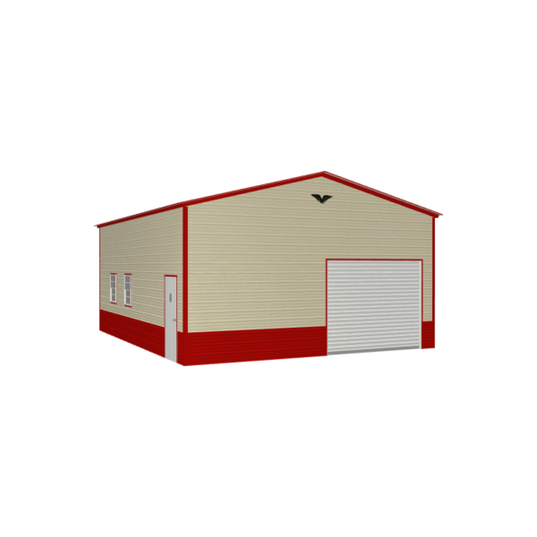 24x30x12 Vertical Roof Metal Garage