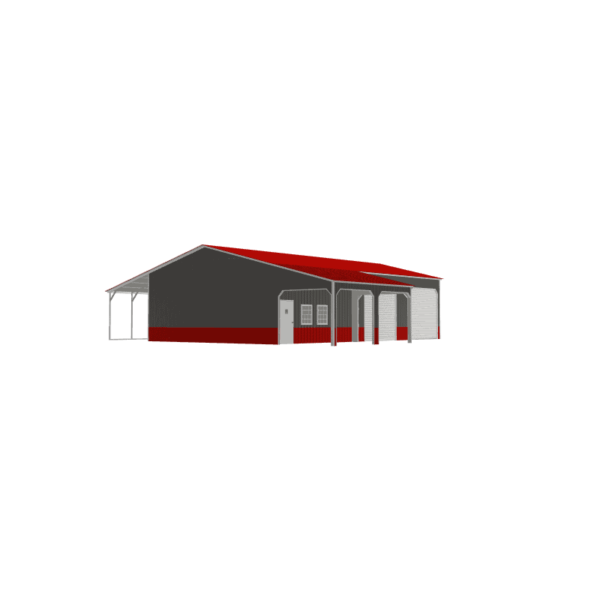 54x50x12/9 Vertical Roof Triple Wide Garage