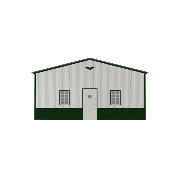 24x35x10 Vertical Roof Metal Garage