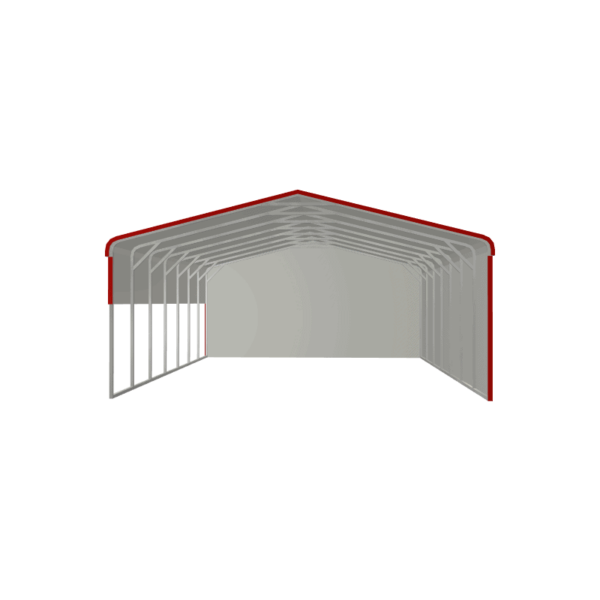 24x35x9 Regular Roof Metal Carport