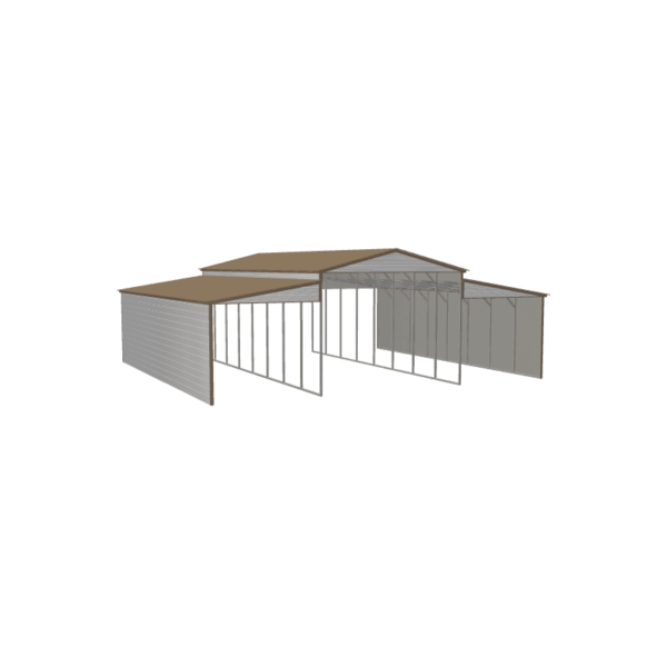 42x40x13/10 Vertical Roof Metal Horse Barn