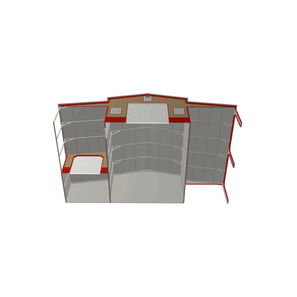 44x25x12/8 Vertical Roof Horse Barn Garage