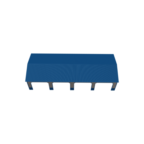 20x50x9 Vertical Roof Picnic Shelter