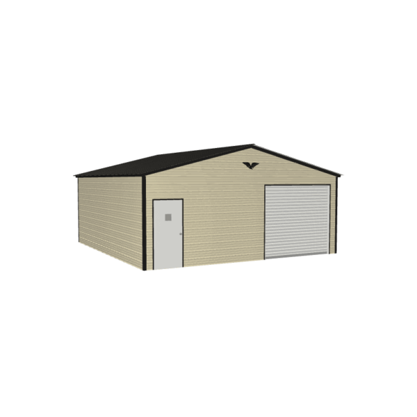 24x25x9 Vertical Roof Metal Garage