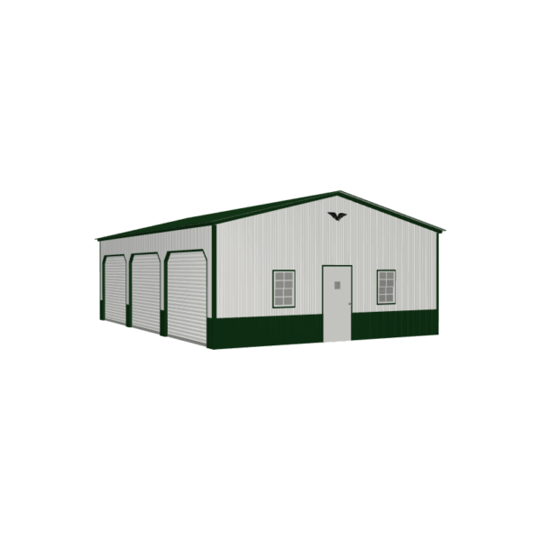 24x35x10 Vertical Roof Metal Garage