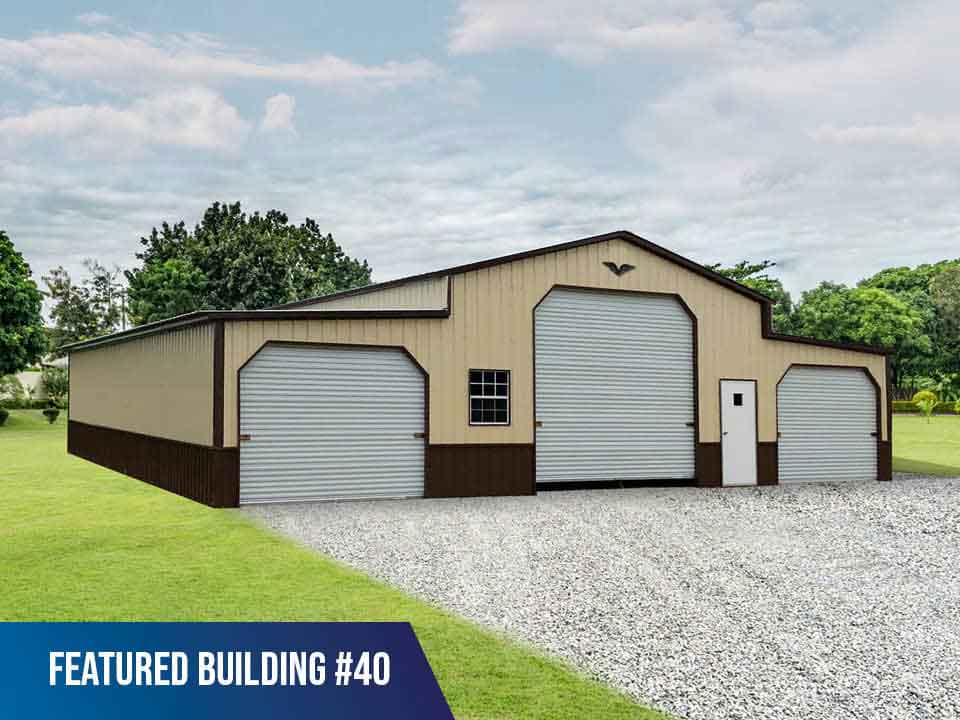 48x50x13/9 Vertical Roof Metal Horse Barn