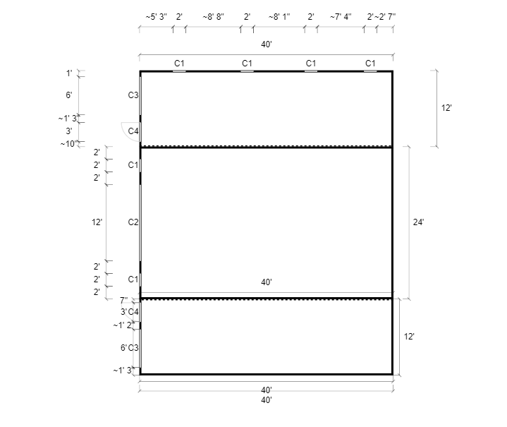 48x40x14-9 2D Floor Plan