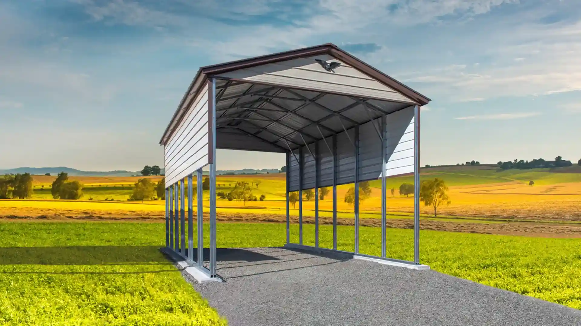 A-Frame / Boxed Eve Metal Carports