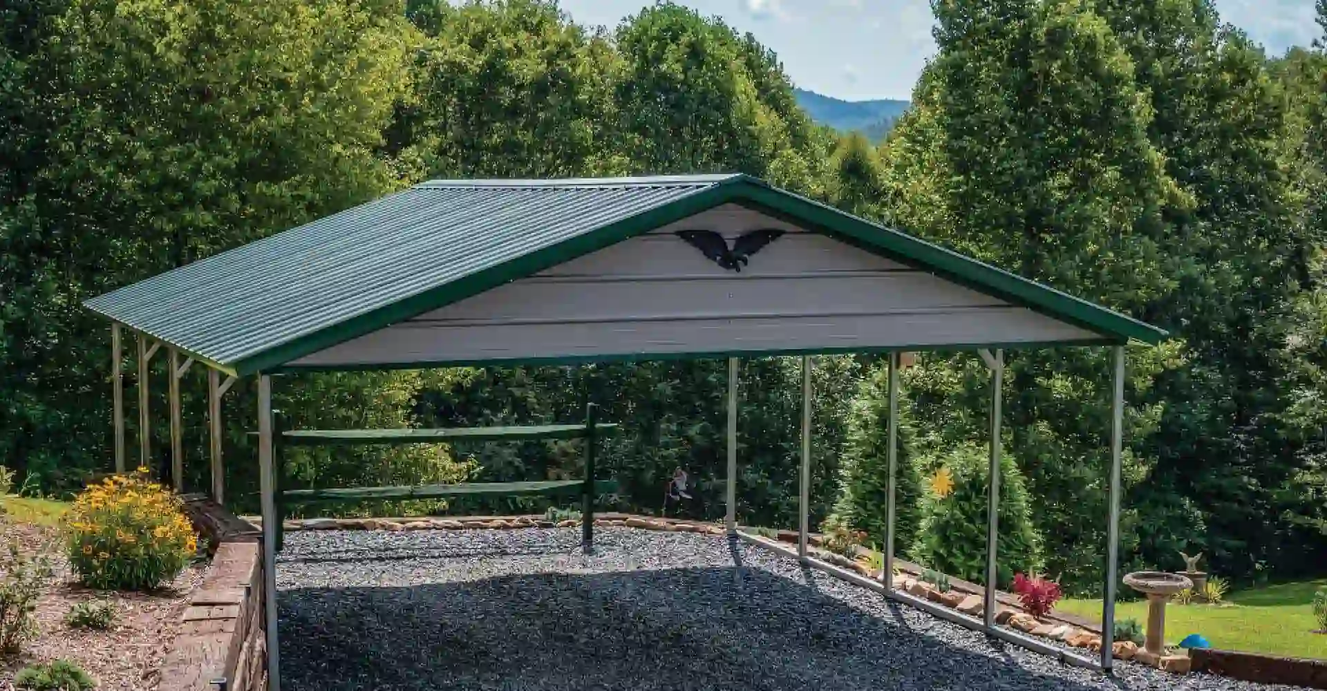 Carport With Back Storage Combo Unit