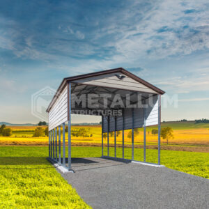 18x30x14 Metal RV Cover - Vertical Roof