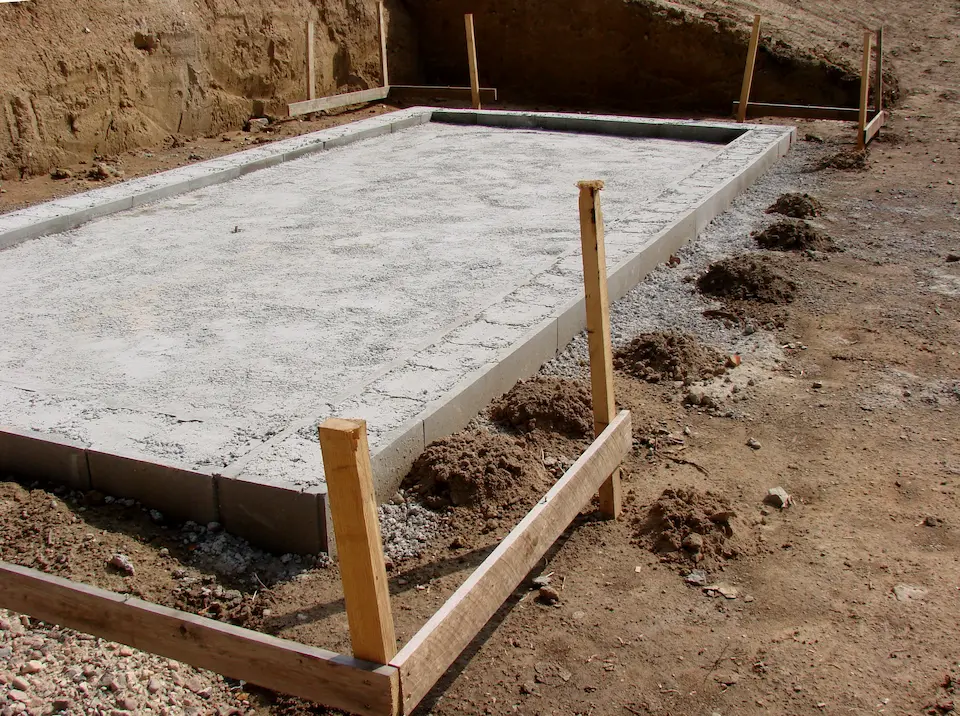 Concrete garage foundations