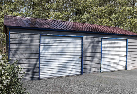 Custom steel garage kit on sale. View product details and request price for installation features